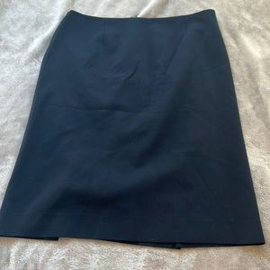 Theory navy wool pencil skirt